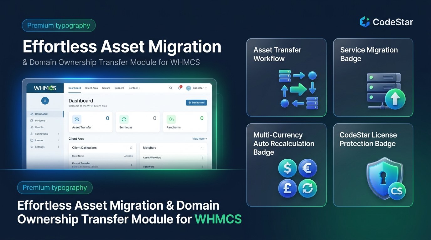 Effortless Asset Migration & Domain Ownership Transfer Module for WHMCS